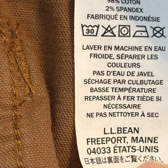 L L Bean Men's BeanFlex® Corduroy Pants Dune Brown Standard Fit Straight Leg EUC - Picture 11 of 11